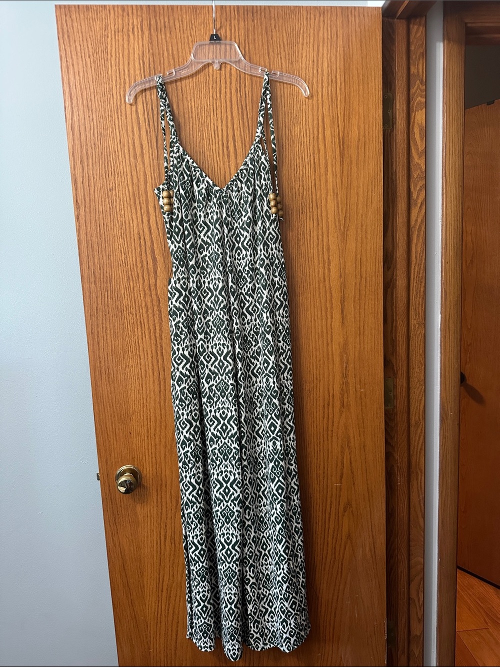Black and White Printed Sleeveless Jumpsuit